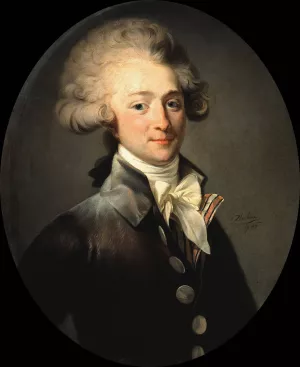 Portrait de Pierre-Francois-Jean Du Cluzel, marquis de Montpipeau Oil painting by Henri-Pierre Danloux