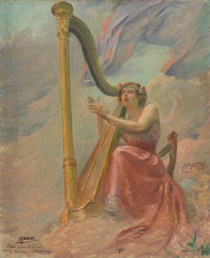 La Musique by Henri Pierre Jamet Oil Painting