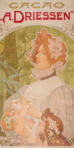 Cacao, A. Driessen Oil painting by Henri Privat-Livemont