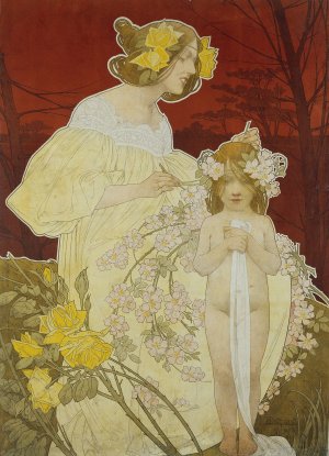 Palais de la Femme. Exposition de 1900 by Henri Privat-Livemont Oil Painting