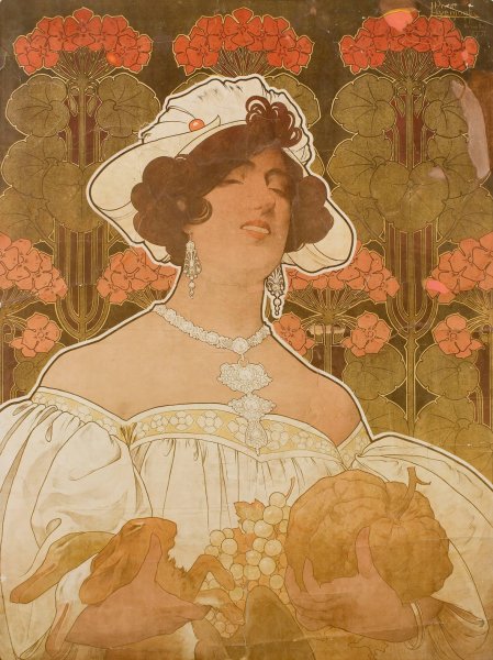Untitled  by Henri Privat-Livemont - Hand-Painted Oil Painting Reproduction