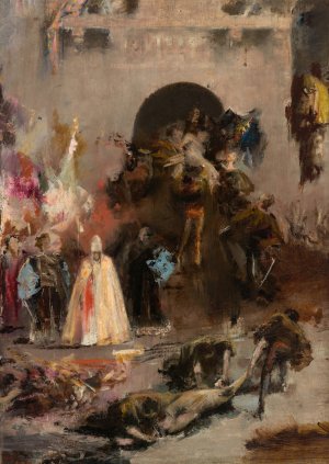 Scene From The Spanish Inquisition by Henri Regnault Oil Painting