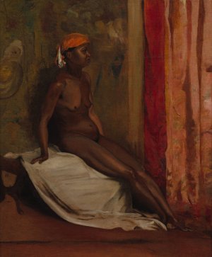 Seated African Woman by Henri Regnault Oil Painting