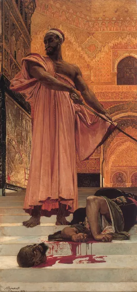 Summary Judgment under the Moorish Kings of Granada by Henri Regnault Oil Painting