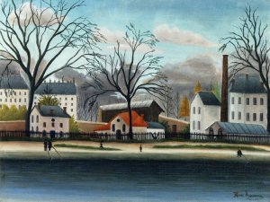 A Suburb by Henri Rousseau Oil Painting