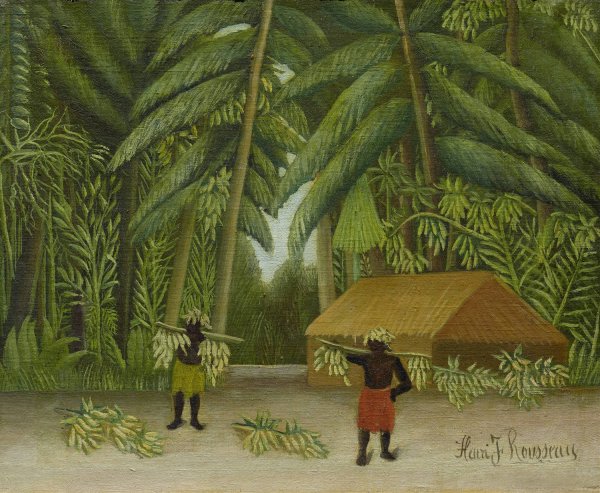 Main Product Photo of Banana Harvest  Painting by Henri Rousseau
