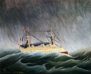 Boat in a Storm by Henri Rousseau - Oil Painting Reproduction