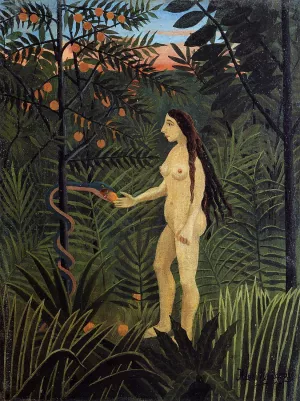 Eve and the Serpent painting by Henri Rousseau