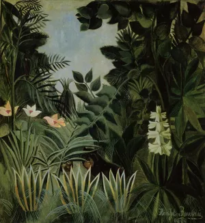 Exotic Landscape by Henri Rousseau - Oil Painting Reproduction