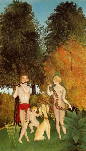 Happy Quartet by Henri Rousseau - Oil Painting Reproduction
