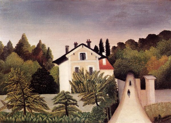 Main Product Photo of House on the Outskirts of Paris Painting by Henri Rousseau