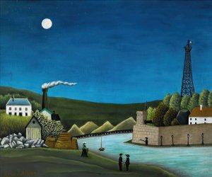 La Seine a Suresnes by Henri Rousseau Oil Painting