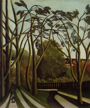 Landscape on the Banks of the Bievre at Becetre, Spring Oil painting by Henri Rousseau