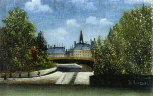 L'Ile de la Cite by Henri Rousseau Oil Painting