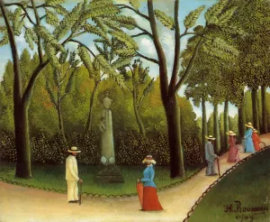 Luxembourg Garden painting by Henri Rousseau