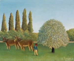 Meadowland by Henri Rousseau Oil Painting