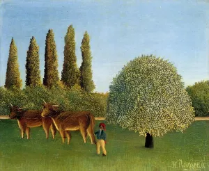 Meadowland by Henri Rousseau Oil Painting