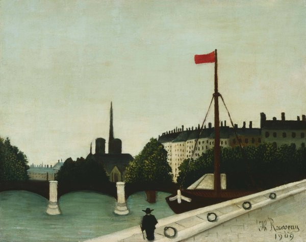 Main Product Photo of Notre Dame Painting by Henri Rousseau