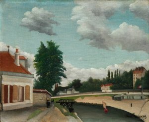 Outskirts of Paris by Henri Rousseau Oil Painting