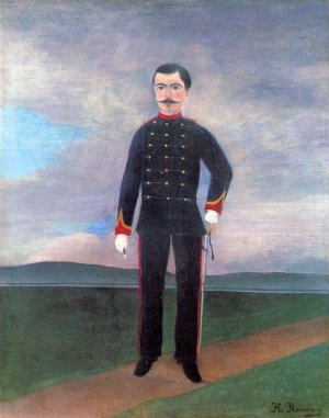 Portrait of Frumence Biche in Uniform by Henri Rousseau Oil Painting