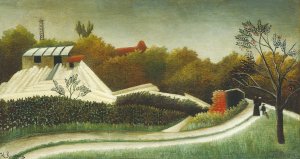 Sawmill, Outskirts of Paris by Henri Rousseau Oil Painting