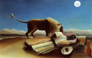 Sleeping Gypsy by Henri Rousseau - Oil Painting Reproduction