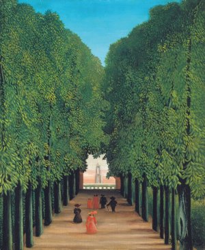 The Avenue in Saint-Cloud Park by Henri Rousseau Oil Painting