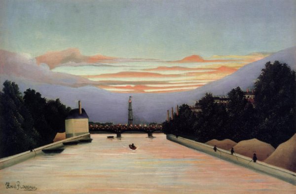Main Product Photo of The Eiffel Tower Painting by Henri Rousseau