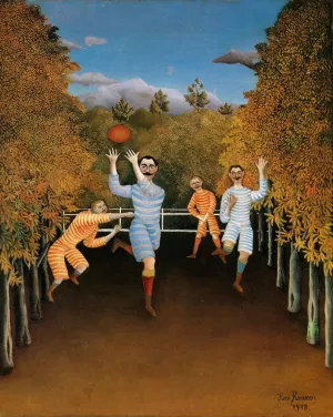 The Football Players by Henri Rousseau Oil Painting