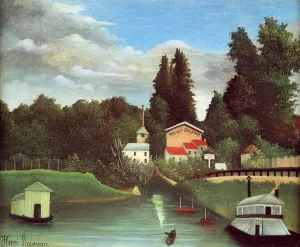 The Mill at Alfort by Henri Rousseau - Oil Painting Reproduction