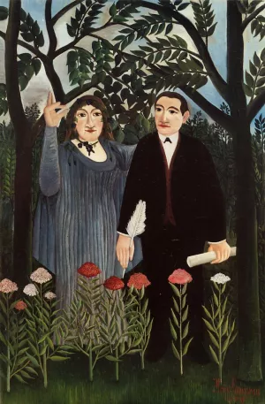 The Muse Inspiring the Poet by Henri Rousseau - Oil Painting Reproduction