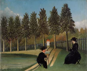 The Painter and His Wife by Henri Rousseau - Oil Painting Reproduction
