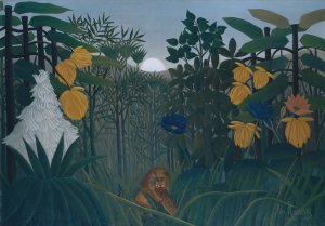 The Repast of the Lion by Henri Rousseau Oil Painting