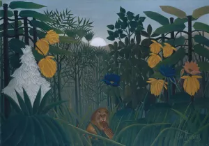 The Repast of the Lion by Henri Rousseau Oil Painting