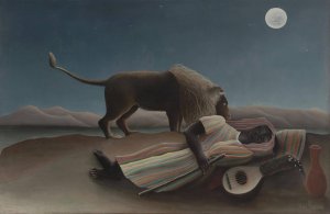The Sleeping Gypsy by Henri Rousseau Oil Painting
