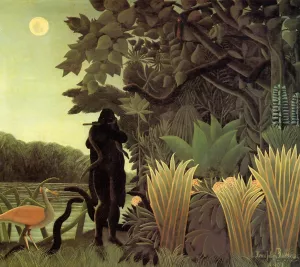 The Snake Charmer Oil painting by Henri Rousseau