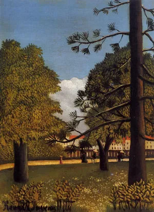 View of Parc de Montsouris by Henri Rousseau Oil Painting