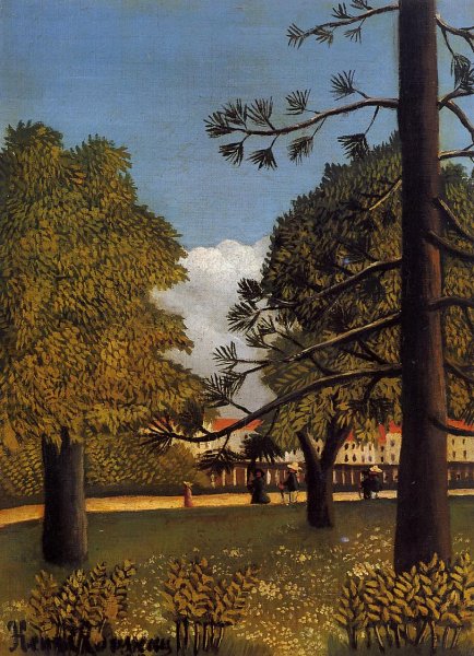 Main Product Photo of View of Parc de Montsouris Painting by Henri Rousseau