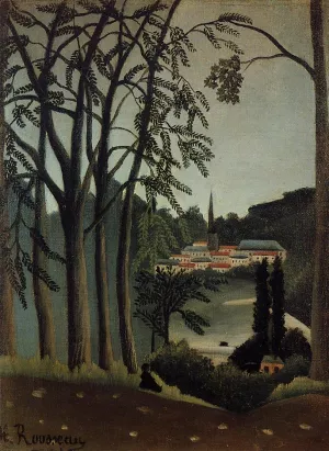 View of Saint Cloud by Henri Rousseau - Oil Painting Reproduction
