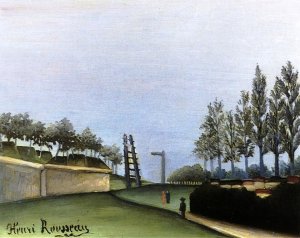View of the Fortifications from the Porte de Vanves by Henri Rousseau Oil Painting