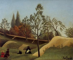 View of the Fortifications by Henri Rousseau Oil Painting