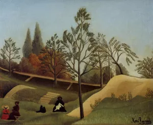 View of the Fortifications Oil painting by Henri Rousseau