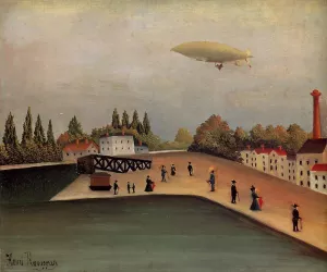 View of the Quai d'Ovry by Henri Rousseau - Oil Painting Reproduction