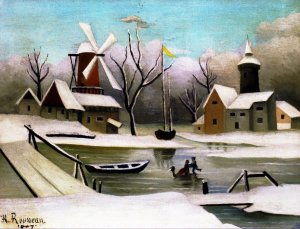 Winter by Henri Rousseau Oil Painting