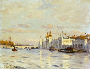 Vue de l'Exposition Universelle de 1889 by Henri Saintin Oil Painting