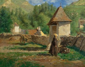 A Gedres by Henri Stanislas Rouart Oil Painting