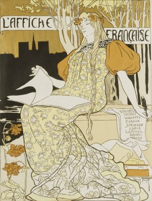 L'affiche Francaise by Henri Thiriet Oil Painting