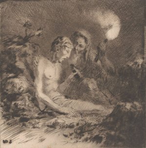 De barmhartige Samaritaan by Henri Van Der Stok Oil Painting
