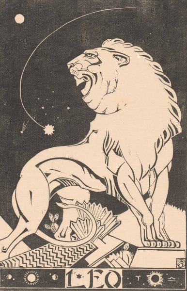 Main Product Photo of Sterrenbeeld leeuw  Painting by Henri Van Der Stok