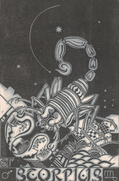 Main Product Photo of Sterrenbeeld schorpioen  Painting by Henri Van Der Stok